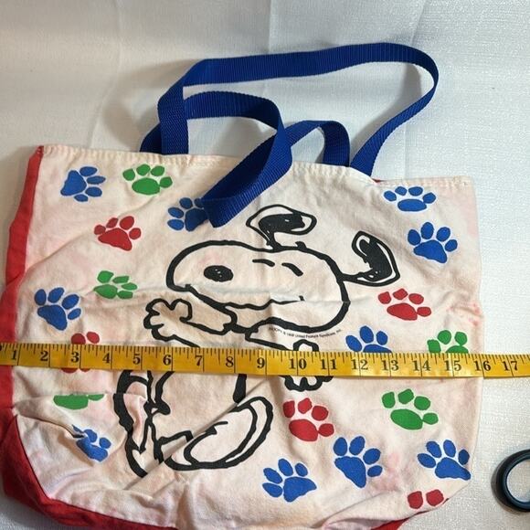 Peanuts Snoopy Canvas Tote Bag-Vintage UFS 16"x13.5"- Used condition - Picture 4 of 7